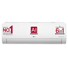 Load image into Gallery viewer, LG 1 Ton 4 Star AI DUAL Inverter Split AC (Copper, AI Convertible 6-in-1 Cooling, HD Filter with Anti Virus Protection, 2023 Model, RS-Q13JNYE, White)