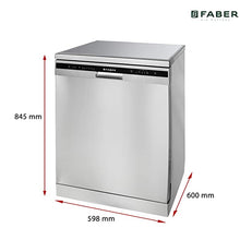 Load image into Gallery viewer, Faber 12 Place Settings Dishwasher (FFSD 6PR 12S, Neo Black, Best suited for Indian Kitchen, Hygiene Wash)