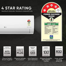Load image into Gallery viewer, LG 1 Ton 4 Star AI DUAL Inverter Split AC (Copper, AI Convertible 6-in-1 Cooling, HD Filter with Anti Virus Protection, 2023 Model, RS-Q13JNYE, White)
